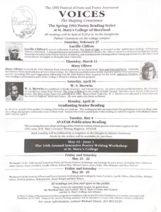 VOICES Spring 1993 poster