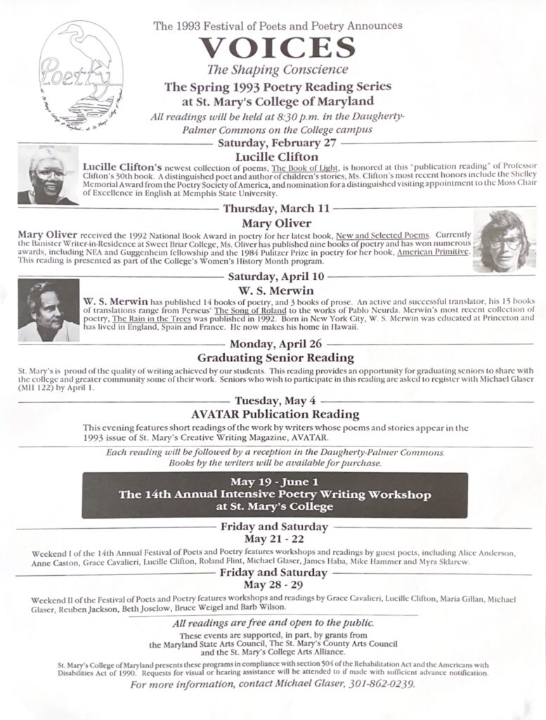 VOICES Spring 1993 poster