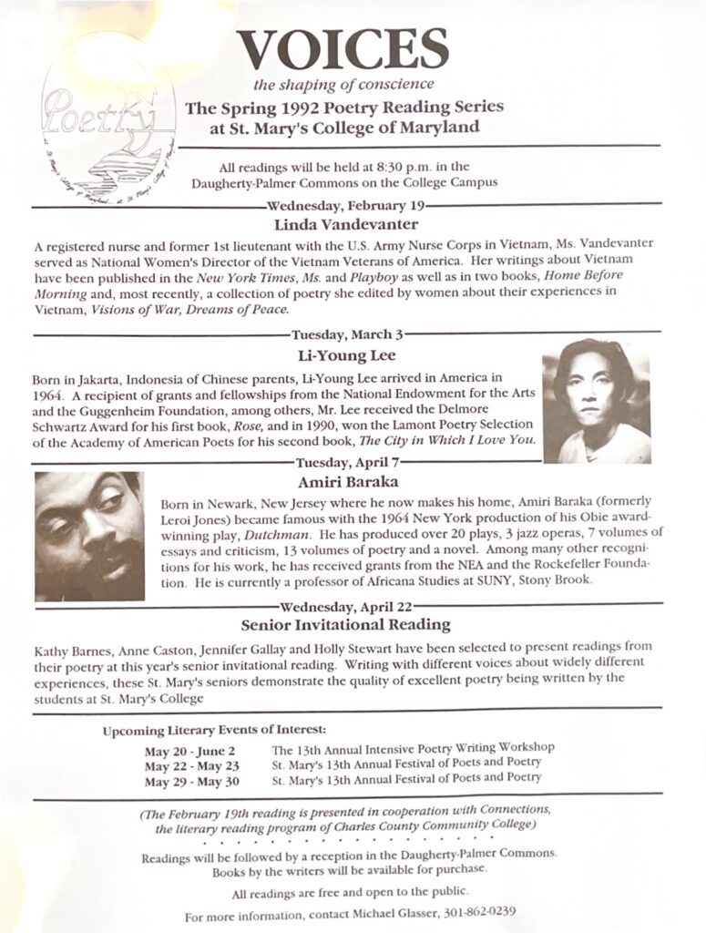 VOICES Spring 1992 poster